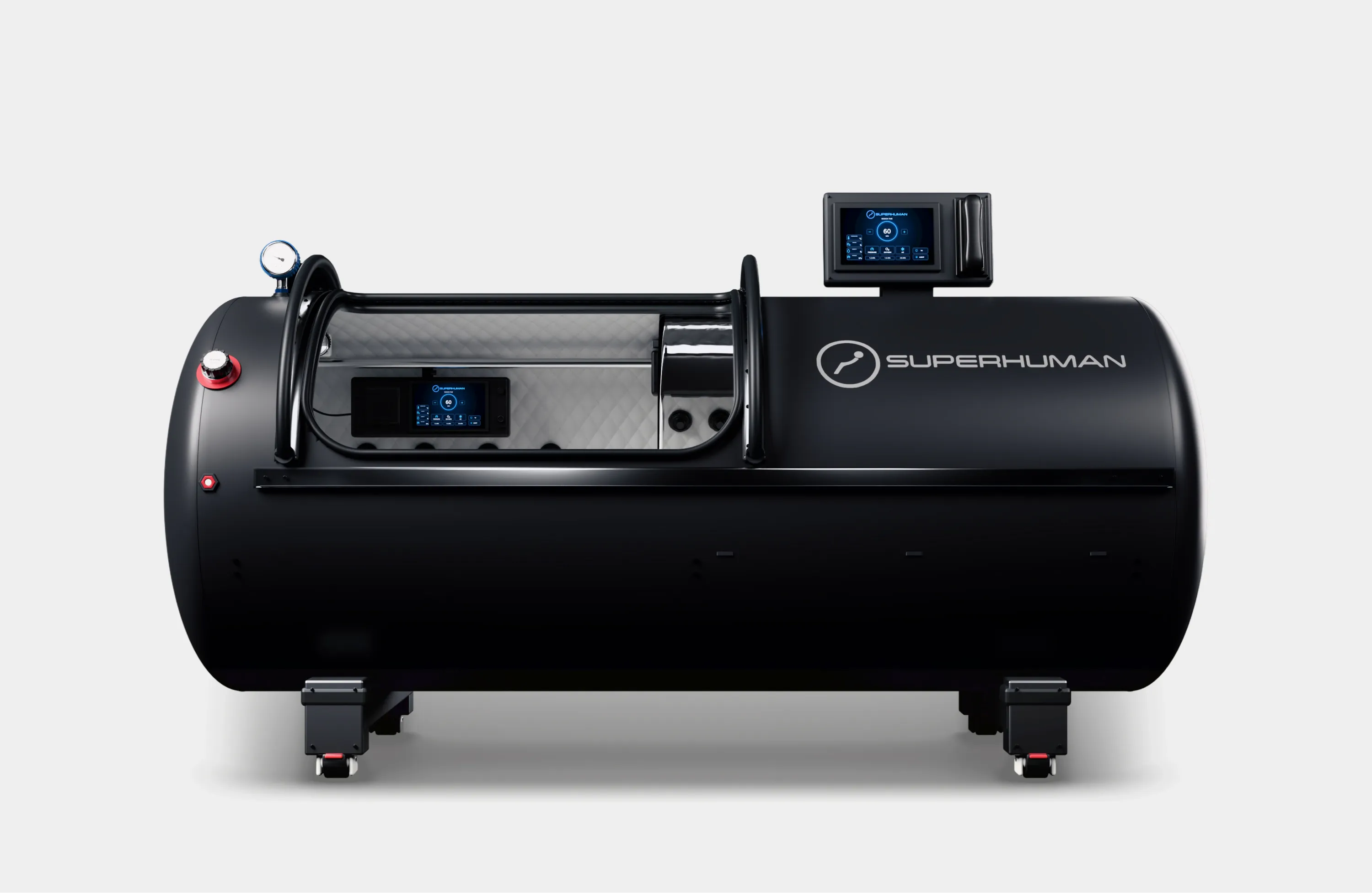 Superhuman L1 single-occupant monoplace hard-shell hyperbaric chamber