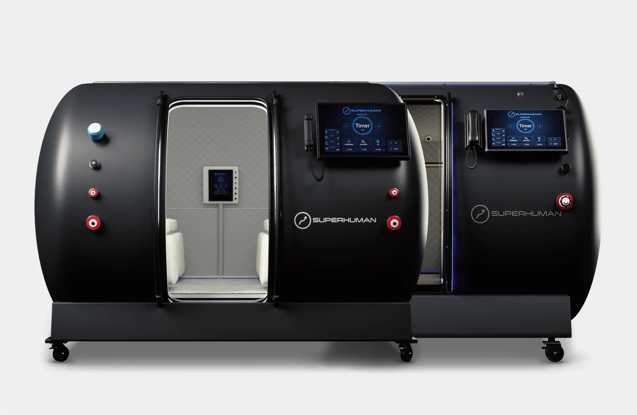 Superhuman T4 and T2 multi-occupant hard-shell hyperbaric chambers