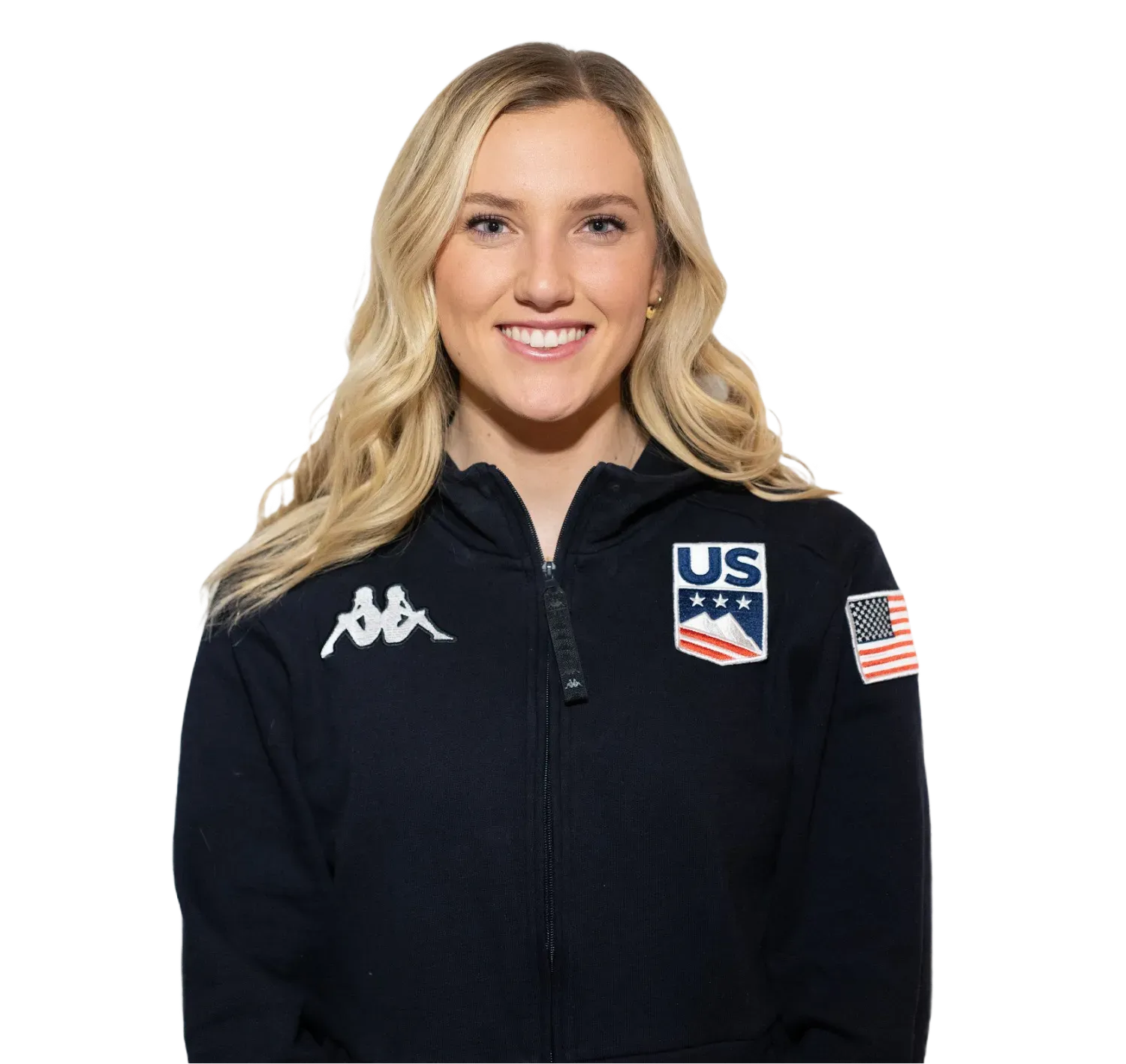 Nina O’Brien in a U.S. Ski Team jacket