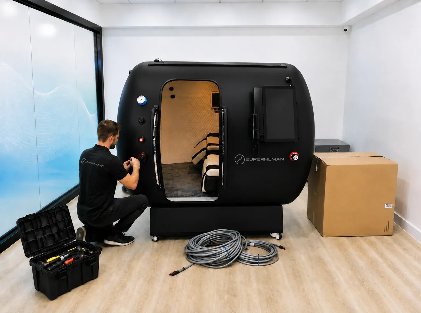 Professional hyperbaric chamber installation